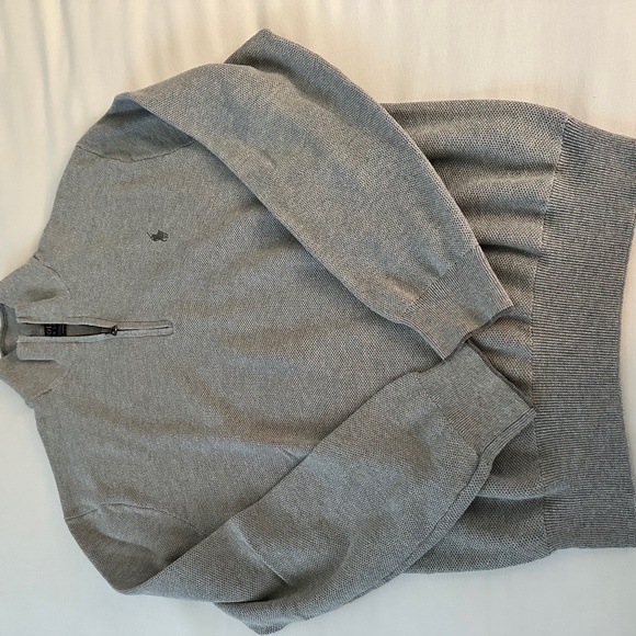 Polo by RL, 3/4 ip sweater in andover gray - Picture 1 of 4
